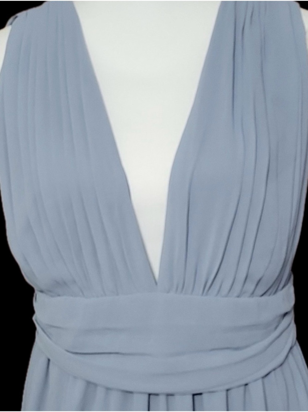 Lulu’s Elegant Light Blue V-Neck Maxi Dress with Side Slit - Picture 9 of 9